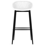 vidaXL Ensemble de bar 7 Pièces Noir et blanc