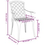 Chaises de jardin vidaXL empilables 4 Pièces vert en aluminium moulé