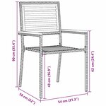 vidaXL Chaises empilables de jardin 4 Pièces Marron  Beige