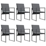 vidaXL Ensemble de salle à manger pour jardin 11 Pièces Noir Acier