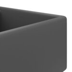 vidaXL Lavabo carré à trop-plein Gris foncé mat 41x41 cm Céramique