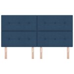 vidaXL Tête de lit LED bleue  90 cm  en tissu
