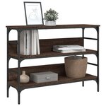 vidaXL Table console chêne marron 100x32x75 cm bois d'ingénierie