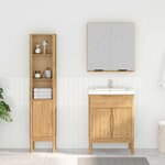 vidaXL Ensemble de mobilier de salle de bain FLORO 2 Pièces Cire marron