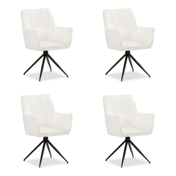 Lot 4 chaises oeuf modernes blanc