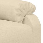 vidaXL Fauteuil de massage Crème Tissu