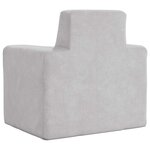 vidaXL Canapé pour enfants Gris clair Peluche douce