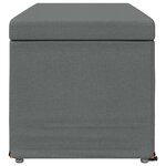 vidaXL Tabouret Gris foncé 101 x 41 x 40 cm Tissu et bois stratifié