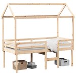 vidaXL Lit haut sans matelas 90x200 cm bois de pin massif