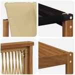 vidaXL Ensemble de canapés d'extérieur 8 pc Naturel et Beige