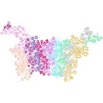 Etui de 20 crayons de couleur triangulaire grip sparkle faber-castell
