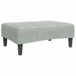 vidaXL Canapé-lit à 2 places avec repose-pied gris clair velours