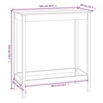 vidaXL Table de bar Noir 100x50x110 cm Bois massif de pin