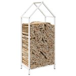 vidaXL Portant de bois chauffage blanc 40x25x90 cm