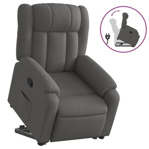 vidaXL Fauteuil inclinable Gris foncé Tissu