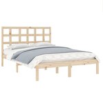 vidaXL Cadre de lit sans matelas 135x190 cm bois massif