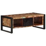 vidaXL Table basse multicolore 90x50x36 cm bois de récupération massif