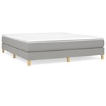 vidaXL Cadre de lit sans matelas gris clair 160x200 cm tissu