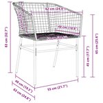 vidaXL Ensemble de salle à manger pour jardin 5 Pièces Marron polyrotin