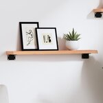 vidaXL Étagère murale marron clair 60x10x2 cm bois chêne massif traité