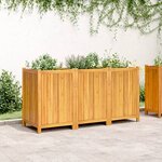 vidaXL Jardinière avec doublure 150x50x75 cm bois massif d'acacia