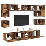 vidaXL Ensemble meuble TV 8 Pièces Bois Ancien Bois d'ingénierie