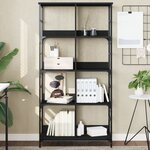 vidaXL Bibliothèque noir 78 5x33x153 cm bois d'ingénierie