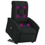 vidaXL Fauteuil inclinable de massage électrique Noir Tissu