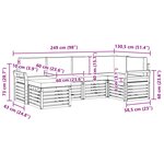 vidaXL Ensemble de canapés d'extérieur 6 pc Naturel et Anthracite