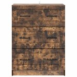 vidaXL Armoire à tiroirs Chêne fumé 66 x 34 5 x 87 cm