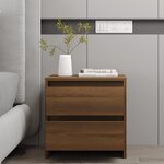 vidaXL Table de chevet Chêne marron 45x34 5x44 5 cm Aggloméré