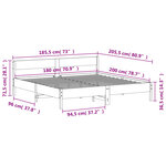 vidaXL Cadre de lit sans matelas 180x200 cm bois massif de pin
