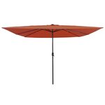 vidaXL Parasol de jardin Rouge et Noir 295 x 295 x 245 cm
