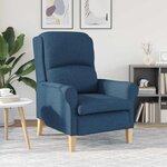 vidaXL fauteuil Bleu 76 x 94 x 102 cm Tissu Sharpa