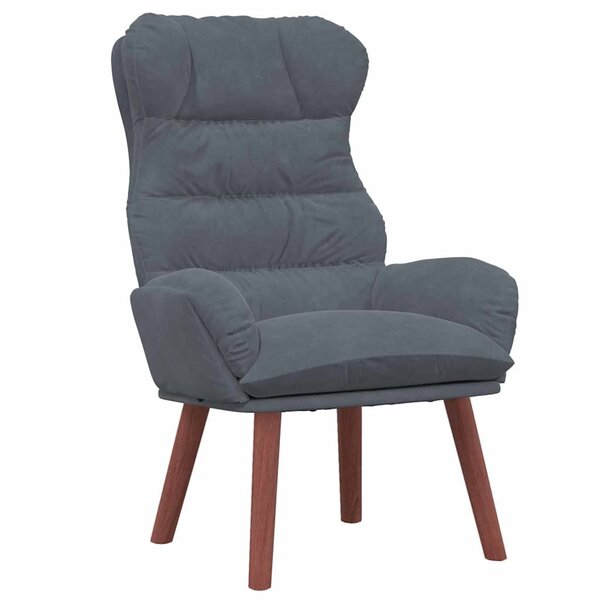 vidaXL fauteuil Gris foncé 69 x 74 x 93 cm Velours