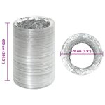 vidaXL Conduit de ventilation aluminium 6 m Ø20 cm