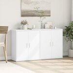vidaXL Buffets 2 Pièces blanc 60x31x70 cm bois d'ingénierie