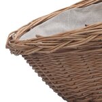 vidaXL Panier à bois de chauffage avec poignée 57x46 5x52 cm Marron