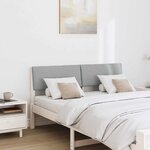 vidaXL Tête de lit capitonnée Gris clair 160 cm Pin massif