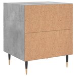 vidaXL Tables de chevet 2Pièces gris béton 40x35x47 5cm bois d’ingénierie