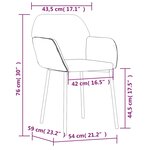 vidaXL Chaises à manger lot de 2 Vert foncé Velours