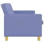 vidaXL Canapé-lit escamotable Bleu denim Tissu