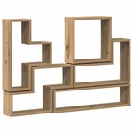 vidaXL Cube mural chêne artisanal 96 x 12 x 64 cm Bois d'ingénierie