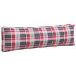 vidaXL Coussins de palette lot de 2 motif à carreaux rouge tissu