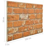 vidaXL Panneaux muraux 3D design de brique marron clair 11 Pièces EPS