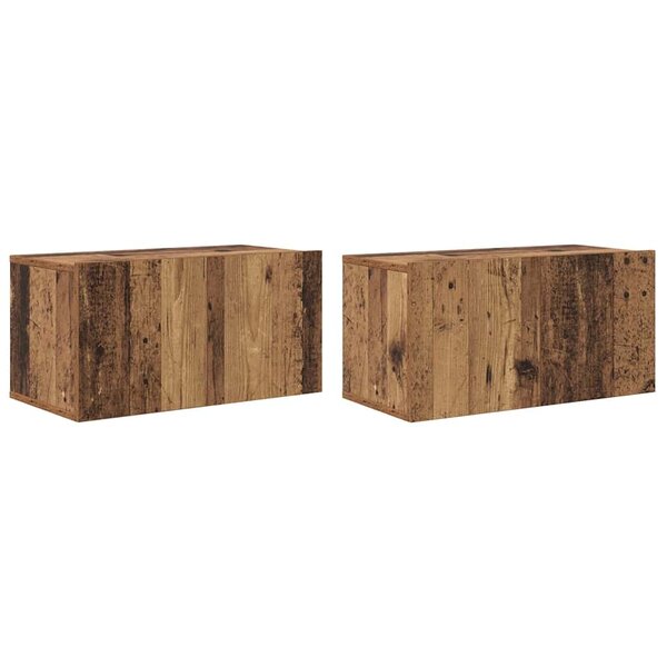 vidaXL Meuble TV 2 Pièces Multicolore 60 x 30 x 30 cm Bois d'ingénierie