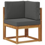 vidaXL Ensemble de canapés d'extérieur 6 pc Naturel et Anthracite