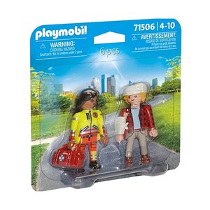 PLAYMOBIL 71506 - My Life Duo Secouriste avec blessé