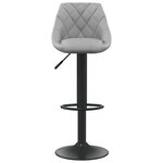 vidaXL Tabouret de bar Gris clair Velours