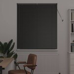 vidaXL Store de Fenêtre avec des rideaux Noir Aluminium